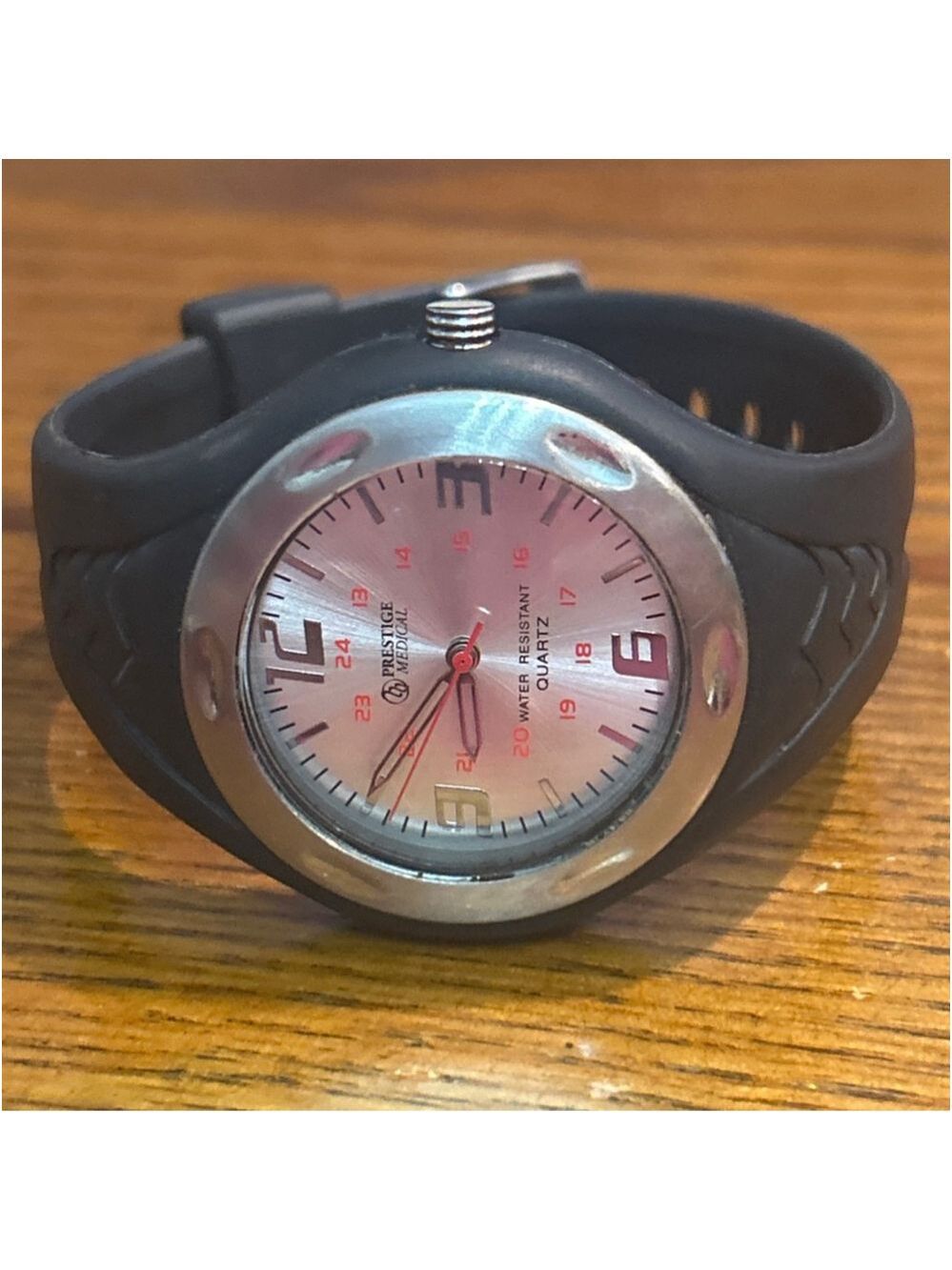 Prestige Medical Black & Silver Quartz Watch adjustable